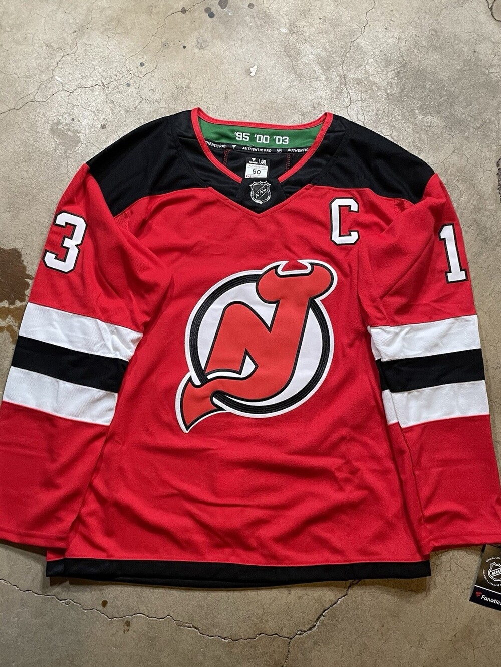 Nico Hischier New Jersey Devils Fanatics NHL Jersey Red 50